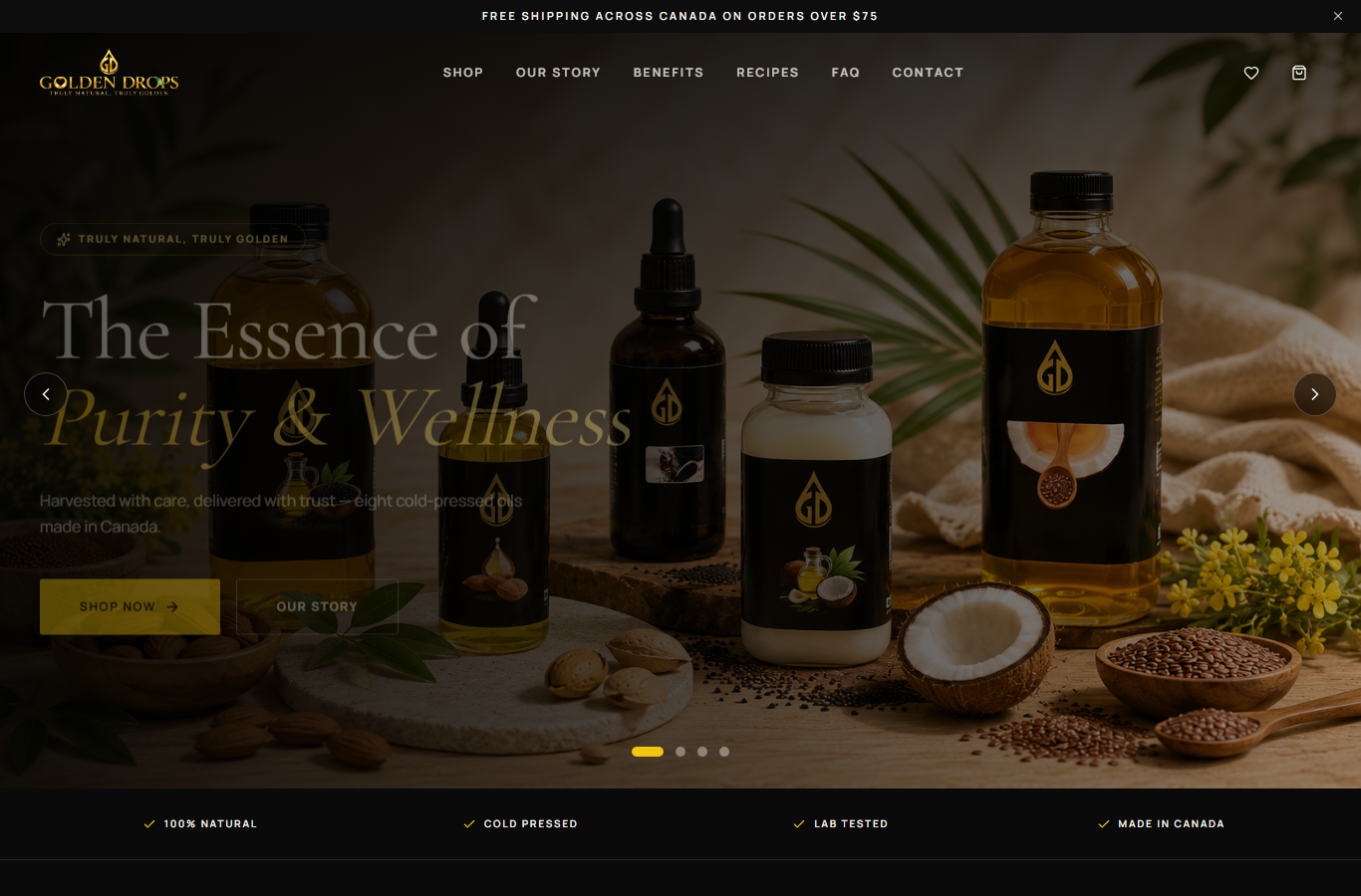 Golden Drops portfolio thumbnail